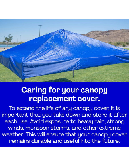 Cubierta de Toldo Pop Up 8x8 Breezy Azul Resistente al Agua