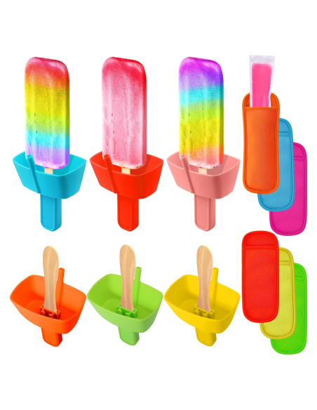 Set de 12 Soportes y Fundas para Paletas AIERSA - Silicona y Neopreno