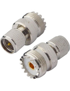Adaptadores UHF Onelinkmore Mini UHF macho a hembra SO239 - Paquete de 2 2