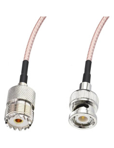 Cable Coaxial RF DHT Electronics BNC Macho a UHF Hembra 15.24 cm 2