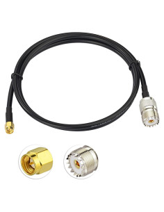 Cable Coaxial RG58 Superbat SMA Macho a UHF SO239 100cm
