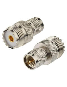 Adaptador Coaxial RF DHT Electronics Mini-UHF a UHF SO239