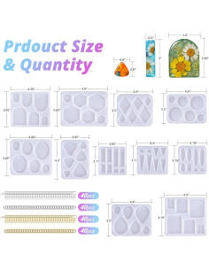 Kit de Moldes de Aretes de Resina Let's Resin 171 Pzs 2