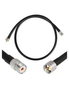 Cable Coaxial WIZACE PL259 a SO239 1 Metro 50 Ohm