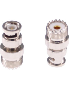 Adaptador BNC Macho a UHF Hembra 50 Ohm 2 Pcs RFaha 2