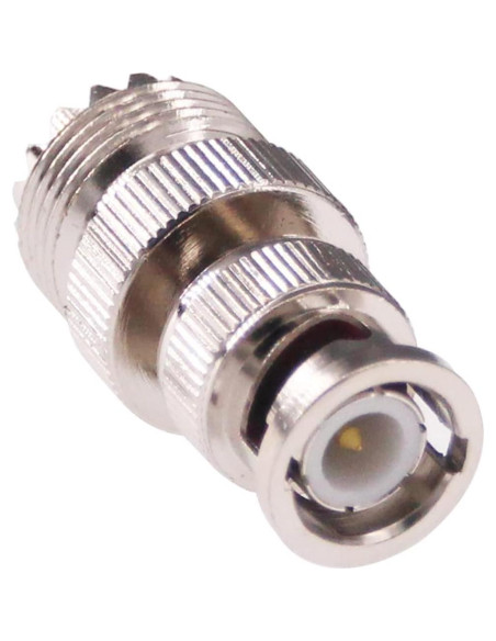 Adaptador BNC Macho a UHF Hembra 50 Ohm 2 Pcs RFaha