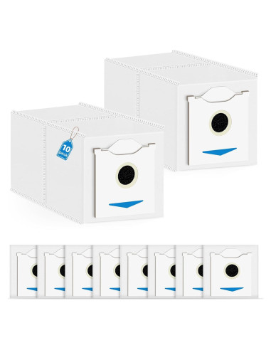 10 Bolsas de Polvo DrFlito N30 para Aspiradora ECOVACS