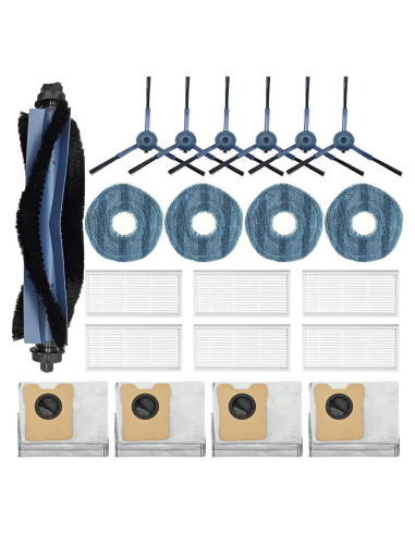 Accesorios de Reemplazo YUJINRU para eufy C20 - 1 Cepillo, 6 Filtros HEPA