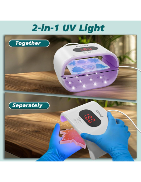 Luz UV de Curado Rápido Akisey 36W Doble Lado 20x20cm