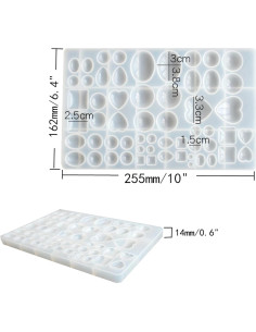 Molde de Joyas de Silicona DD-life 2 Pcs para Manualidades 2