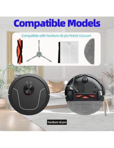 Kit de Repuestos YUJINRU para Aspiradora Robot Honiture V8 Pro