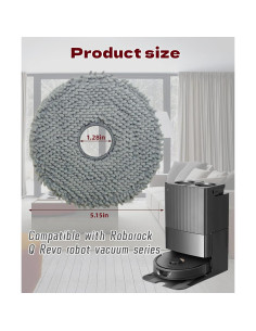 6 Almohadillas de Mopa Lavables Taruimoo para Roborock Q Revo 2