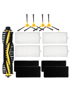 Repuestos Aspiradora Tesvor X500/X500 Pro/M1 - 4 Cepillos Laterales + 1 Rodante + 4 Filtros