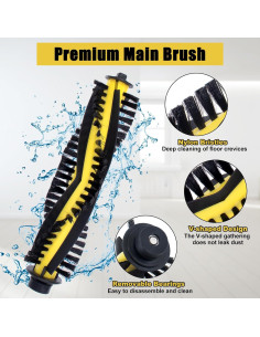 Repuestos Aspiradora Tesvor X500/X500 Pro/M1 - 4 Cepillos Laterales + 1 Rodante + 4 Filtros 2