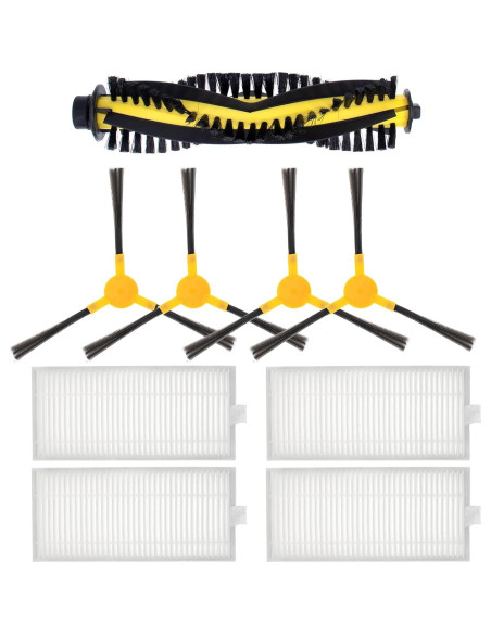 Repuestos Aspiradora Tesvor X500/X500 Pro/M1 - 4 Cepillos Laterales + 1 Rodante + 4 Filtros