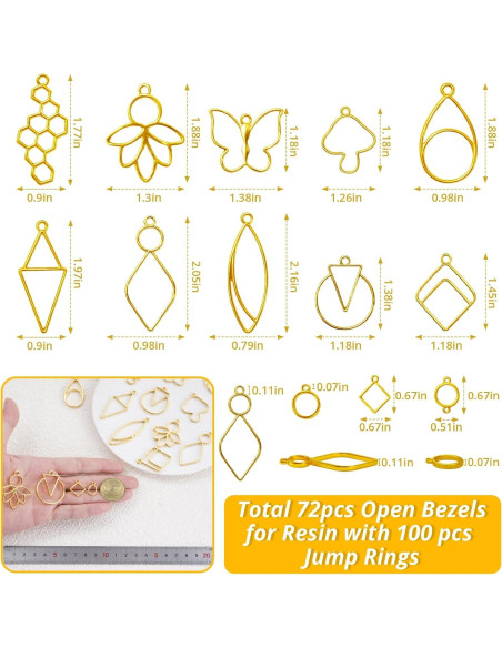 Kit de Joyería de Resina LET'S RESIN 172 Pzs con Anillos