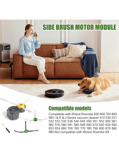 Motor de Reemplazo para iRobot Roomba 500 600 700 800 900 - Engranaje Duradero 2