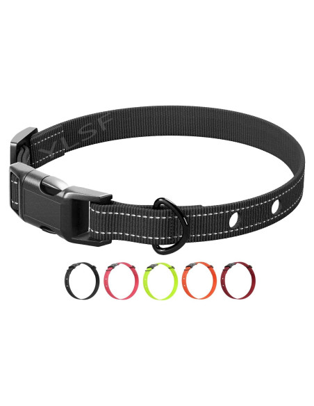 Correa de Nylon para Perros YLSF 2mm 66cm Ajustable Negra