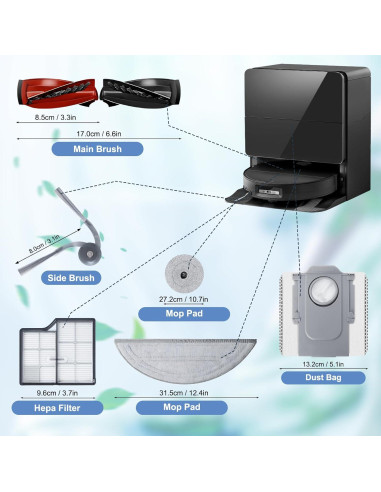 Kit de Accesorios para Aspiradora Robot Jegehoyo Saros 10