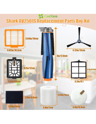 Kit de Piezas de Repuesto Shark AI AV2501S - 21 Piezas