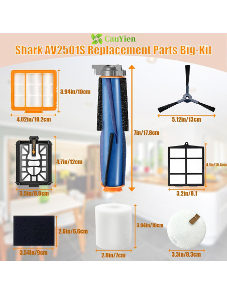 Kit de Piezas de Repuesto Shark AI AV2501S - 21 Piezas Kit de Piezas de Repuesto Shark AI AV2501S - 21 Piezas