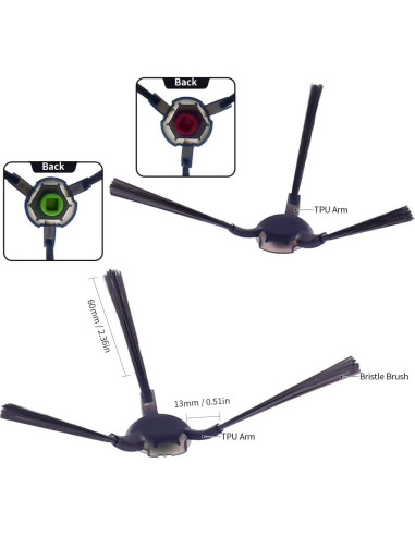 Kit de Accesorios 18 Piezas para Aspiradora Ecovacs Deebot OZMO U2