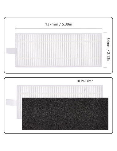 Kit de Accesorios 18 Piezas para Aspiradora Ecovacs Deebot OZMO U2