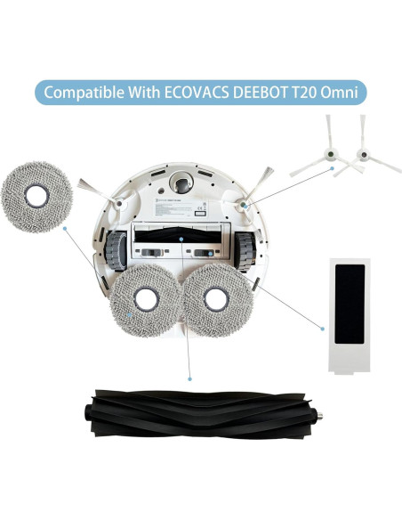 Paquete de 24 Accesorios iKuKurun para ECOVACS Deebot T20