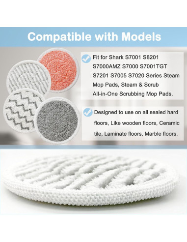 Paquete de 10 almohadillas de mopa a vapor Bvhonwe S7001