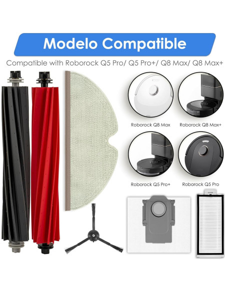 Kit de Repuestos para Aspiradora Robot Q5 Pro - 14 Piezas