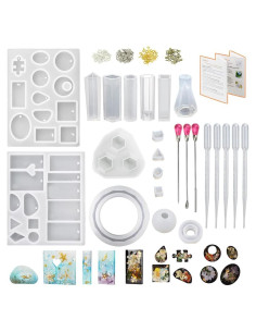 Kit de Joyería de Resina LET'S RESIN - 16 Moldes y Herramientas