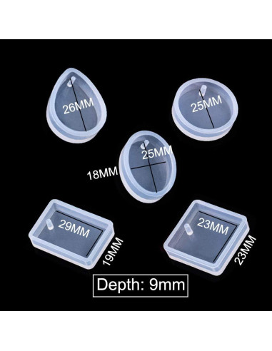 20 Moldes de Silicona para Joyería TuNan - 5 Estilos