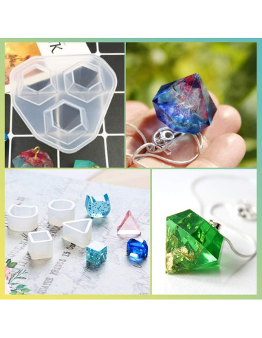 Kit de Joyería de Resina LET'S RESIN - 16 Moldes y Herramientas