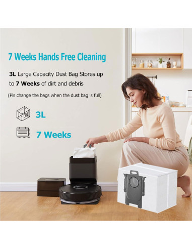 Paquete de 20 bolsas de polvo Janhaley para Roborock 3L