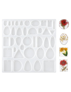 Moldes de Silicona para Joyería de Resina 38 Formas Salbsever