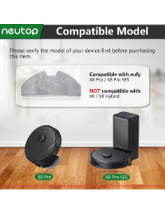 Paños de limpieza lavables Neutop para eufy X8 Pro - 6 unidades 2