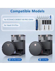 19 Piezas Accesorios Ecovacs Deebot X8 Pro Omni y Yeedi S14 Plus 2