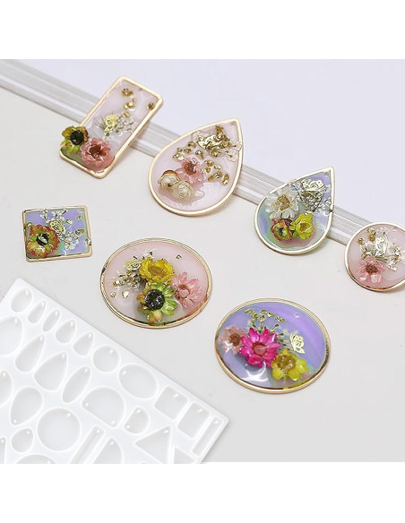 Moldes de Silicona para Joyería de Resina 38 Formas Salbsever