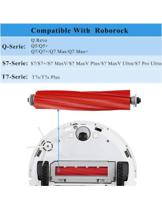 Cepillo Principal de Goma Soniicmomo para Roborock S7 y Q Revo 2
