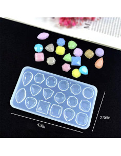 4 Moldes de Silicona KuuGuu para Joyería DIY - Ovalados y Redondos 2