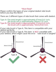 Cepillos Laterales Neutop para Ecovacs Deebot 920 950 - Paquete de 8 2