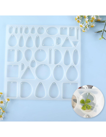 Moldes de Silicona para Joyería de Resina 38 Formas Salbsever