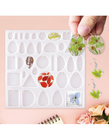 Moldes de Silicona para Joyería de Resina 38 Formas Salbsever