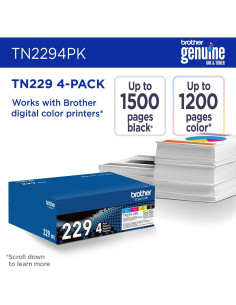 Cartuchos de Tóner Brother TN2294PK - Paquete de 4 Colores 2