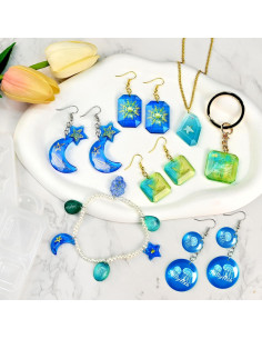 Juego de 3 Moldes de Silicona ZQYSING para Aretes de Resina 2