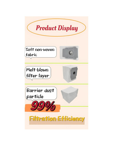 10 Bolsas de Vacío Smaiasl Compatibles con iRobot Roomba