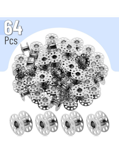 Bobinas de Metal Mr. Pen - Paquete de 64 para Máquina de Coser