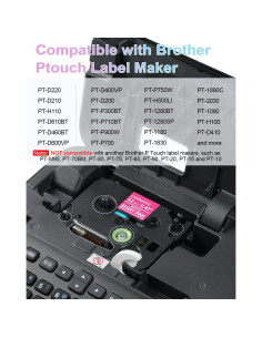 Cintas de Etiqueta Labelife 6-Pack 12mm para Brother P Touch 2