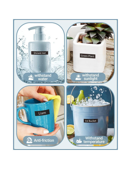 Cinta de Etiquetas MarkDomain TZe-335 12mm Blanca sobre Negra - Paquete de 5