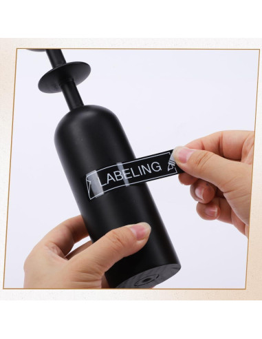 Cinta de Etiqueta Laminada Buyalot TZe-345 18mm Blanca sobre Negro